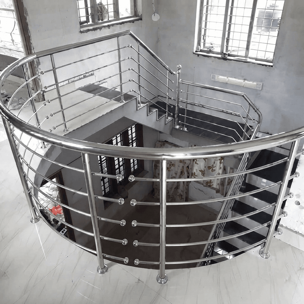 Stainless steel welding and fabrication work in an industrial shop